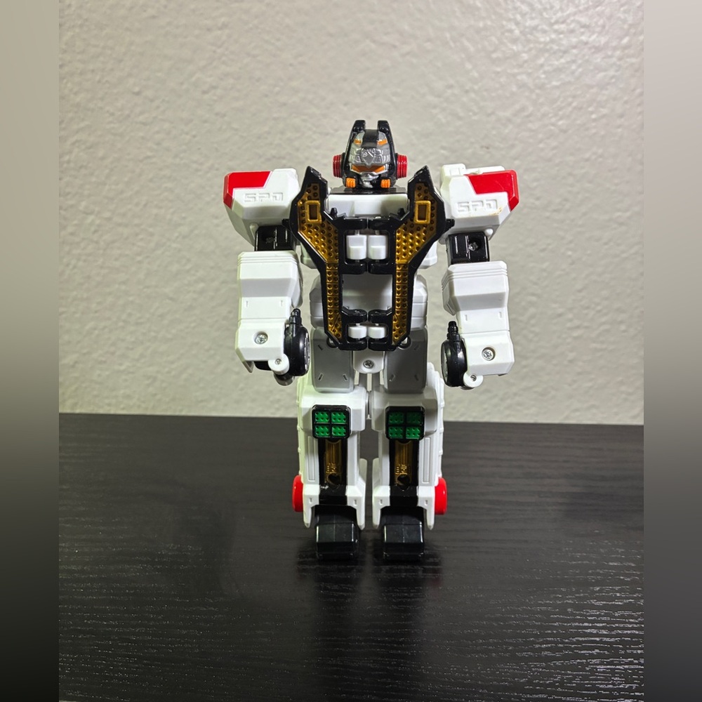 Power Rangers SPD Mini Mega Zord Megazord 7" Tall 2 Faces Loose- No Weapons